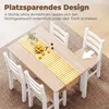 HOMCOM Eettafel met 4 stoelen, eethoek met rechthoekige Productafbeelding-voorbeeld 7