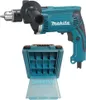 A teal Makita drill and a teal storage case are shown against a white background. Náhled obrázku produktu