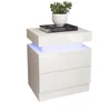Nachttisch mit LED-Beleuchtung 52cm hoch mit 2 Schubladen 1 Produktbild-Vorschau 1
