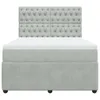 Design Boxspringbett mit Matratze Hellgrau 140x190 cm Samt, Produktbild-Vorschau 6