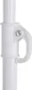 A close-up view of a white plastic mechanism attached to a white pole. Voir les images du produit
