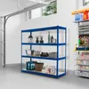 CLP Schwerlastregal 160x60x180 cm blau Produktbild-Vorschau 4
