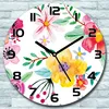 Wanduhr aus Glas Rund fi 30 Garten Blumen Kunst Quarz Deko Produktbild-Vorschau 1
