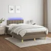 Taupe Boxspringbett mit Matratze & LED Taupe 120x190 cm Produktbild-Vorschau 4