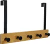 UNiLUX Türgarderobe KARAKO 5 Haken schwarz / bambus Produktbild-Vorschau 1