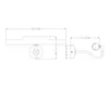 A technical drawing of a wall lamp with dimensions indicated. Anteprima dell’immagine prodotto