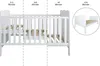 ZEE Weiß Babybett 140x70 ISABEL 2in1  Kinderbett umbaubar Produktbild-Vorschau 4
