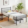 Yaheetech Metallbett Einzelbett/Doppelbett, Produktbild-Vorschau 2