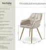 tectake® Esszimmerstuhl Marilyn gepolstert, in Samtoptik, Produktbild-Vorschau 5