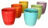 6er Kaffeebecher Set Uni bunt 350 ml ohne Henkel Produktbild-Vorschau 1