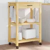Carrello da cucina MONZA 60x40x90 cm in legno massiccio di Anteprima dell’immagine prodotto 2