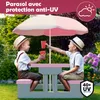 Spielwerk® Salon de jardin pour enfants - Rose - Table Voir les images du produit 4