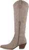 A single beige cowboy boot is shown against a white background. Produktbild-Vorschau