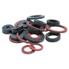 A pile of black and red rubber washers and seals. Anteprima dell’immagine prodotto