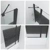 Badewannenaufsatz Schwarz matt 110 x 140 cm Duschtrennwand Produktbild-Vorschau 6