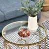 HOMCOM Tables gigognes Lot de 2 Tables Basses Rondes Design Voir les images du produit 9