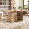 Eettafel met verborgen opbergruimte en een klapbare Productafbeelding-voorbeeld 2