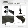 Outsunny Markise Klemmmarkise Faltarm Handkurbel Balkon 3 x Produktbild-Vorschau 5