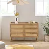 Kommode mit 6 Schubladen und Fronten aus naturbelassenem Produktbild-Vorschau 2