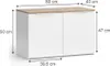 A white cabinet with a wooden top and measurement indicators. Náhled obrázku produktu