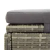 vidaXL Sonnenliege mit Auflage Grau Poly Rattan Produktbild-Vorschau 10