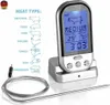 A digital meat thermometer with a probe and various meat type illustrations. Produktbild-Vorschau