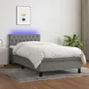 vidaXL Boxspringbett mit Matratze & LED Dunkelgrau 90x200 Produktbild-Vorschau 2