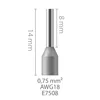 Aderendhülsen 0,75mm² (grau), isoliert, 100 Stück Produktbild-Vorschau 2