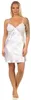 Damen Negligé Satin Nachtkleid Reizwäsche mit Spitze; Produktbild-Vorschau 1
