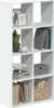 A white cube shelf unit filled with various decorative items and books. Náhľad obrázku produktu