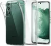 A transparent phone case is shown with a green Samsung Galaxy S22 phone inside. Anteprima dell’immagine prodotto