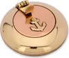NKlaus 6cm Klappaschenbecher glatt Messing mit Kupferdeckel Produktbild-Vorschau 1