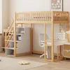 Merax Lit superposé 90x200 avec table en pin, lit d'enfant Voir les images du produit 4