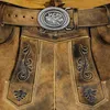 MADDOX Kurze Herren Lederhose "Mandlach" mit Gürtel | Camel Produktbild-Vorschau 6