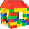A colorful toy house made of building blocks. Produktbild-Vorschau