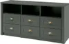 Landhaus TV-Lowboard mit 6 Schubkästen ATHEN-61 in edlem Produktbild-Vorschau 1