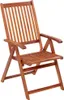 A single wooden folding garden chair is shown against a white background. Podgląd zdjęcia produktu