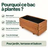Jardinière en Bois IvoQ – 80 x 40 x 32 cm – Bois – Pour Voir les images du produit 7