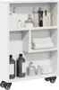vidaXL Carrello portaoggetti stretto bianco 48x13x68 cm Anteprima dell’immagine prodotto 2