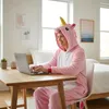 Pyjama Onesie Kigurumi Kostüm Verkleidung Rosa Einhorn XL: Produktbild-Vorschau 5