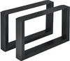 Two black metal table legs are shown against a white background. Anteprima dell’immagine prodotto