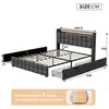 Polsterbett LED, mit Aufladen USB Ladefunktion Kopfteil und Produktbild-Vorschau 3