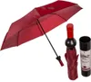 Weinflasche Taschen Regenschirm Faltbar Rot Ø90cm Übersicht Produktbild-Vorschau