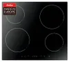 A black induction hob with four cooking zones and touch controls at the bottom. Produktbild-Vorschau