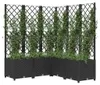 vidaXL Kvetináč s mriežkou čierny 120x120x136 cm PP Náhľad obrázku produktu 7