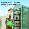 Skleník Outsunny s roletovými dverami, policami, Náhľad obrázku produktu 6