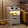 Mondeer Nachttisch mit LED-Beleuchtung & USB-Ladestation, Produktbild-Vorschau 10