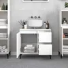 vidaXL Badschrank Weiß 65x33x60 cm Holzwerkstoff Produktbild-Vorschau 3