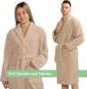 Celodoro Bademantel für Damen und Herren - Beige XXL Produktbild-Vorschau 3