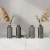 4er Set Vase Schwarz Grau H14cm Glas Tischdeko Blumendeko Produktbild-Vorschau 1